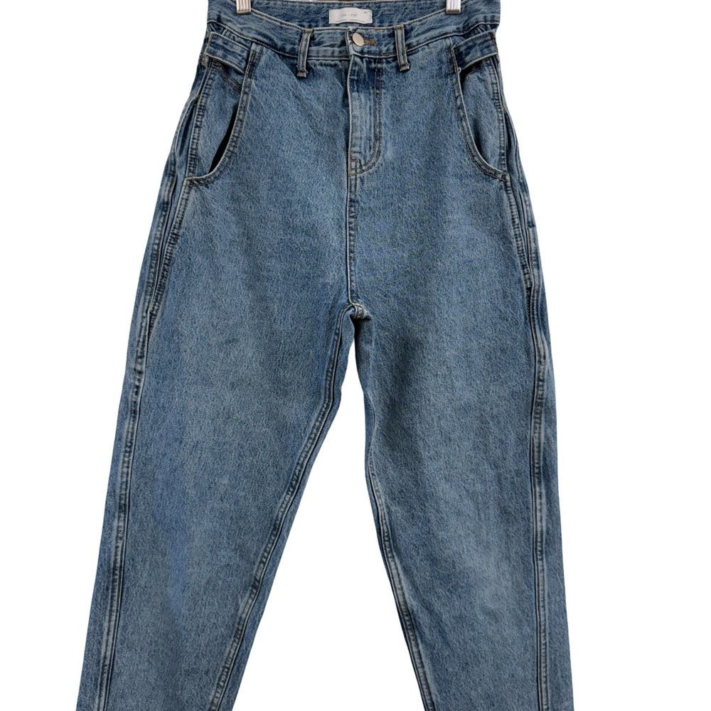 OAK + FORT Blue Straight Leg Jeans